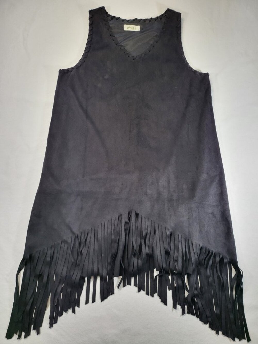C’isa Women’s Fringe Hem‎ Sleeveless Top Size M – Boho Western Festival